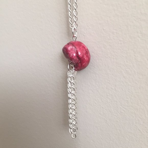 2 for $29 / Pink Dangle Chain Necklace - Picture 1 of 16